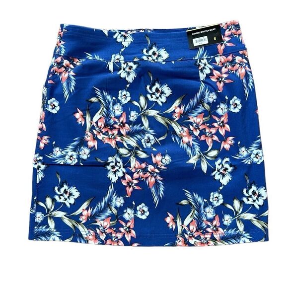 NEW Mario Serrani Italy Blue Floral Skort - Picture 7 of 8